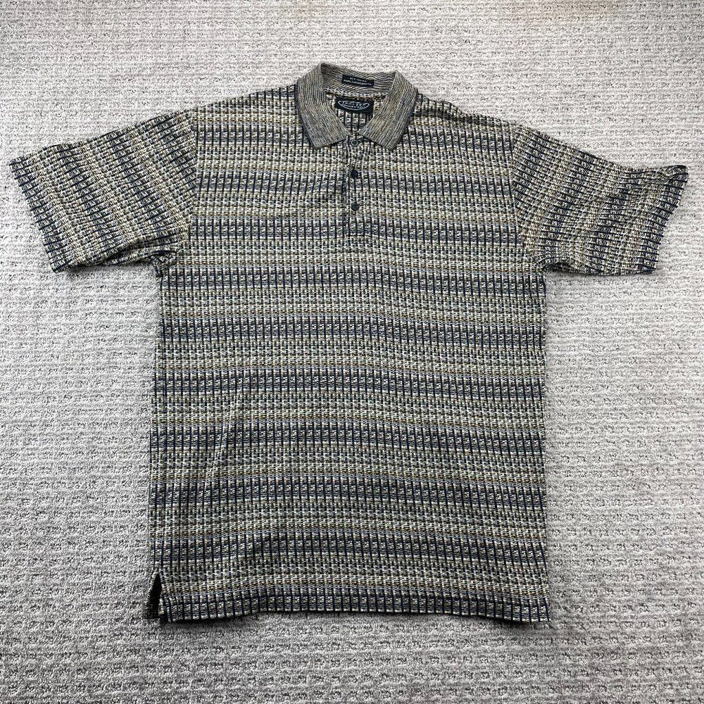 Jantzen Premier Golf Shirt Men Medium Brown 60s Two Ply Double Mercerized Cotton